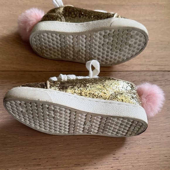 Gold Glitter Bunny Sneakers - Picture 6 of 7